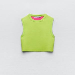 ZARA CROPPED KNIT TOP